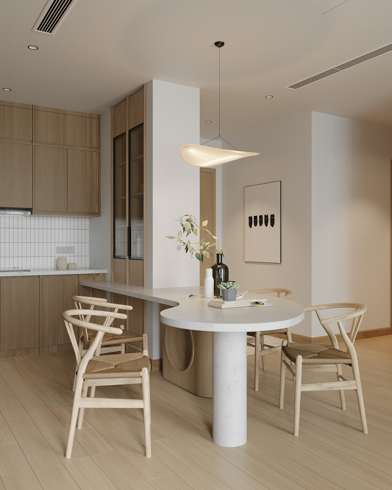 Thiết kế nội thất phòng ăn theo phong cách Muji Nhật